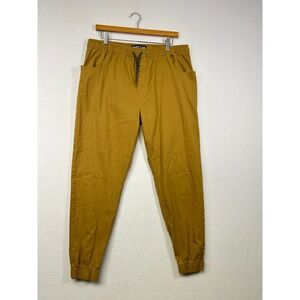 PARTISAN Mens Tan Cargo Jogger Pants Size L Elastic Waist Drawstring